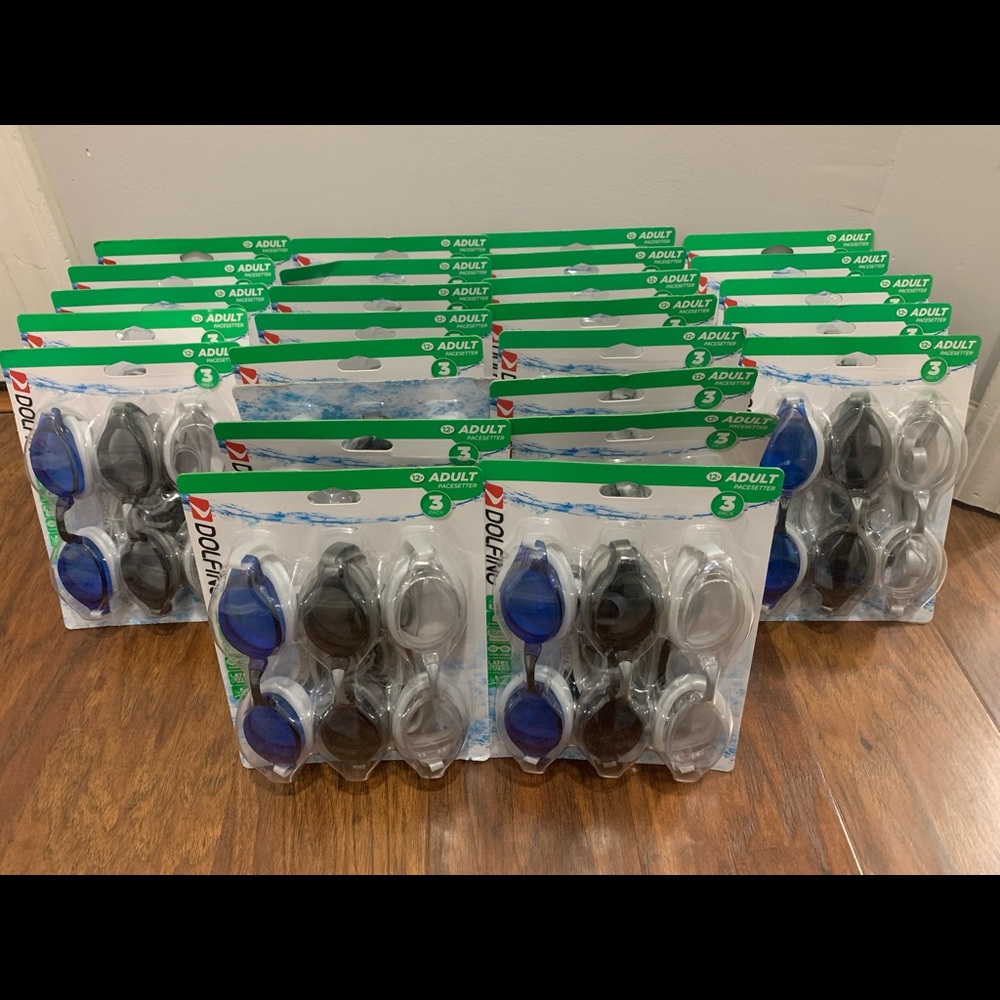 26 3 packs of swim googles.